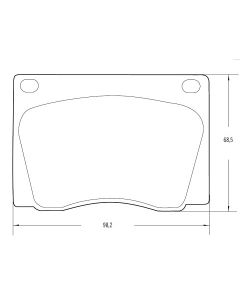 PASTILLA DE FRENO FORD TORINO / DODGE / FALCON / CHEVROLET / FAIRLANE (6 cilindros) 