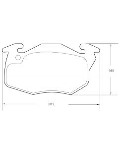 PASTILLA DE FRENO RENAULT 11-9 - 19 - CLIO - EXPRESS / PEUGEOT 106 - 205 - 306 / CITROEN AX - ZX TD- SAXO - XANTIA