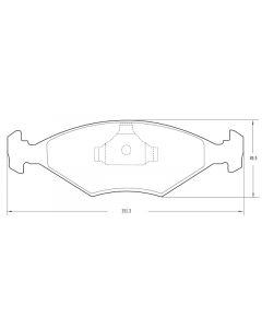 PASTILLA DE FRENO GOL/SANTANA/QUANTUM DISCO VENTILADO - FORD GALAXY (grande) 