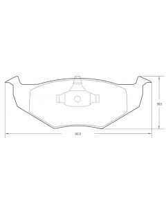 PASTILLA DE FRENO VOLSKWAGEN POLO - GOLF 1. 8 / AUDI A3 / SEAT INCA - IBIZA - CORDOBA (DISCO SOLIDO) 