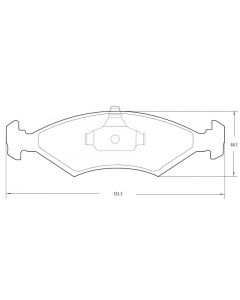 PASTILLA DE FRENO FORD ESCORT/COURIER - FIESTA ‘97