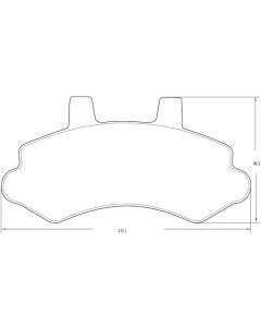 PASTILLA DE FRENO PICK UP CHEVROLET SILVERADO TURBO '99 / FORD F - 1000 '00