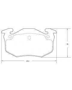 PASTILLA DE FRENO RENAULT 19 - CLIO - MEGANE (trasera) / PEUGEOT 205 - 206 - 306 (trasera) / CITROEN ZX 1. 9i - 1.9 TD (trasera) SAXO XSARA (trasera) 