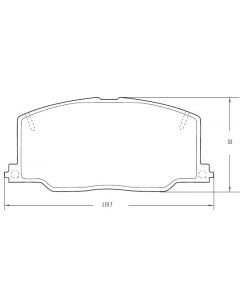 PASTILLA DE FRENO TOYOTA COROLLA 14¨ - C100 - CELICA - CARINA