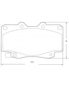 PASTILLA DE FRENO TOYOTA HILUX SW4 ‘05 - HILUX 4X2 - 4X4 ‘05