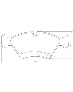 PASTILLA DE FRENO CHEVROLET MERIVA 14” ‘03 - ZAFIRA 14’’ ‘03