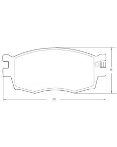 PASTILLA DE FRENO HYUNDAI NEW ACCENT / MAZDA 121 1. 2 - 1.3 '96