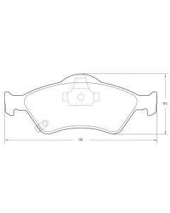 PASTILLA DE FRENO HONDA FIT LX 1. 4 8V ‘03 - LXL 1.4 8V ‘03