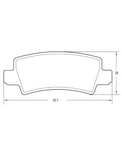 PASTILLA DE FRENO TOYOTA COROLLA ‘05 (trasera) 