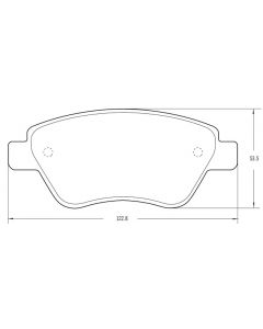 PASTILLA DE FRENO FIAT STILO ‘02 - IDEA ‘04 - SIENA ‘02 ( con sensor) 