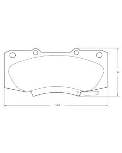 PASTILLA DE FRENO TOYOTA SW4 - HILUX 2009/. ..