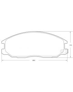 PASTILLA DE FRENO HYUNDAI SANTA FE ‘ 00 - TERRACAN ‘ 01 - VAN H1 - SONATA XG 300 / 350 ‘ 01