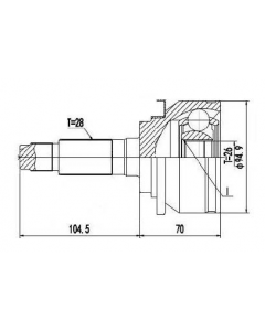 FOR. HOMOCINETICA RANGER 4x4 2012/ 28x26