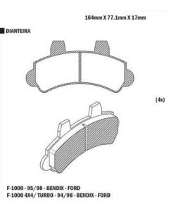 FOR. PASTILLA DE FRENO F-1000 93/ D20 93/