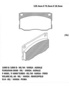 PASTILLA DE FRENO F-4000