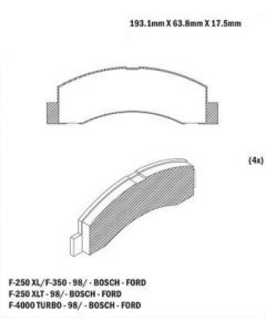 PASTILLA DE FRENO FORD F-250/F-350 98/