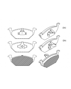 VW. PASTILLA DE FRENO GOL TREND G7 / GOLF 99/02 / SAVEIRO CROSS / ROBUST / VIRTUS / POLO 18/