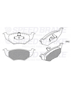 VW. PASTILLA DE FRENO GOL G5 1.0 1.6 13/ GOL TRENDLINE 16/ SAVEIRO G5 08/ VOYAGE 13/