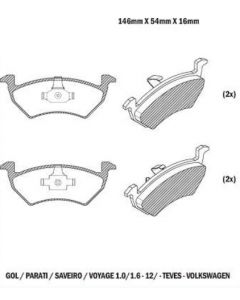 VW. PASTILLA DE FRENO GOL TREND / SAVEIRO 15/
