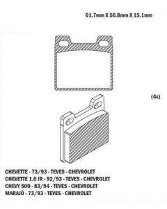 PASTILLA DE FRENO CHEVETTE