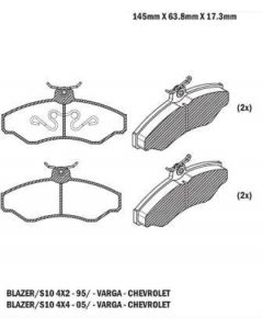 PASTILLA DE FRENO S-10 4x2
