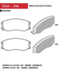 GM. PASTILLA DE FRENO CAPTIVA 06/