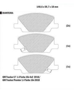 GM. PASTILLA DE FRENO TRACKER 1.4 2018/