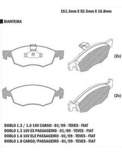 FIT. PASTILLA DE FRENO DOBLO 01/09