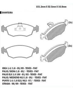 FIT. PASTILLA DE FRENO PALIO / IDEA / PUNTO