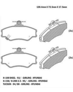 PASTILLA DE FRENO H-100 93/ TUCSON 94/00