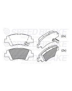 HYU. PASTILLA DE FRENO TUCSON 1.6 2.0 15/ ALL NEW CERATO 1.6 16V/ AZERA 12/ ELANTRA 12/ OPTIMA 03/06 SONATA 3.3 06/