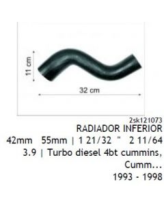 FOR. MANGUERA RADIADOR INFERIOR F-4000