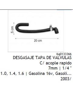 VW. MANGUERA DESCARGA DE GASES TAPA DE VAL. FOX