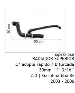 VW. MANGUERA RADIADOR SUPERIOR POLO 2004