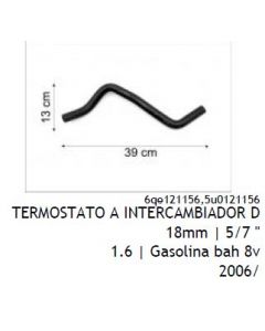 VW. MANGUERA CARCAZA TERMOSTATO POLO 2000