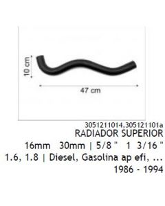 VW. MANGUERA RADIADOR SUPERIOR GOL /94 IGUAL 4105/4205/