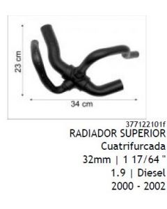 VW. MANGUERA DOBLE BIFURCADA VW DIESEL 377-122-101F