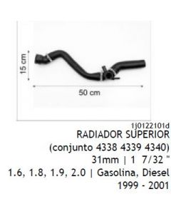 VW. MANGUERA RADIADOR VASO DE EXP. SUPERIOR GOLF