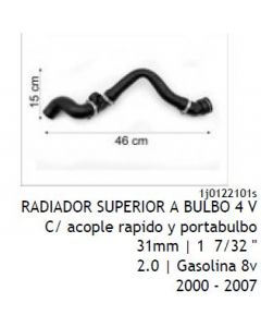 VW. MANGUERA RAD SUP A BULBO DE DEP GOLF 2.0