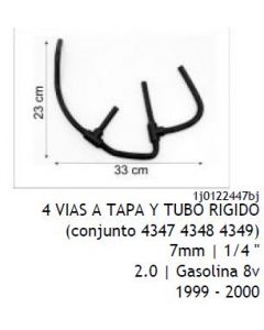 VW. MANGUERA DE 4 VIAS A TAPA Y TUBO RIGIDO GOLF