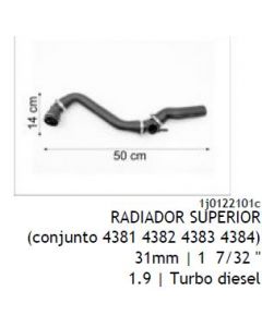 VW. MANGUERA RADIADOR SUPERIOR GOLF 1.9 TDI