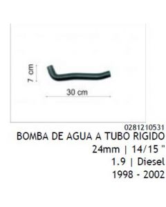 VW. MANGUERA ENTRE CONEXION Y BOMBA AGUA 0281210531