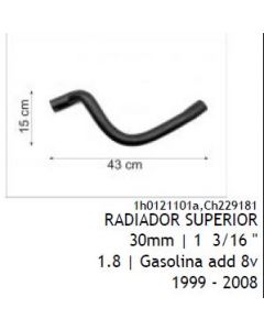 VW. MANGUERA RADIADOR SUP .VW GOLF 95/98 1.8 C/AIRE