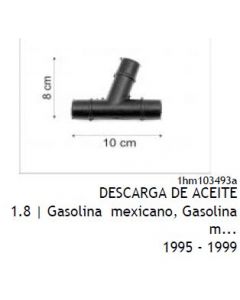 VW. MANGUERA LUBRIC RESPIR VAPORES DE ACEITE GOLF