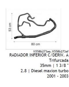 FOR. MANGUERA RADIADOR INF C/INTERCOOLER RANGER 2.8