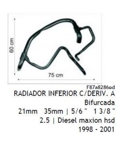 FOR. MANGUERA RADIADOR INF C/2 BIFURC RANGER