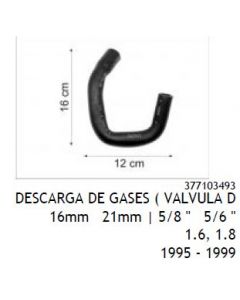 VW. MANGUERA DESCARGA DE GASES VW GOL AB9