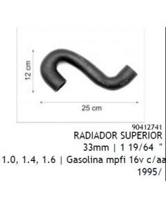 GM. MANGUERA RADIADOR SUPERIOR CORSA 16V