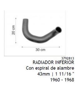 GM. MANGUERA RADIADOR INFERIOR CHEVROLET