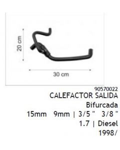 GM. MANGUERA SALIDA CALEFACCION CORSA 1.7 DIESEL